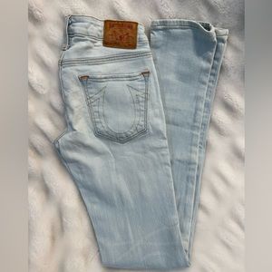 True religion Stella skinny Jean mid rise women blue wash color size 24